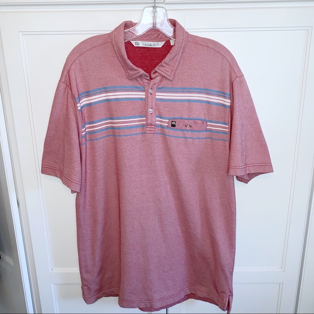 Travis Mathew | Golf Polo Pocket 3-Button Placket Large Men